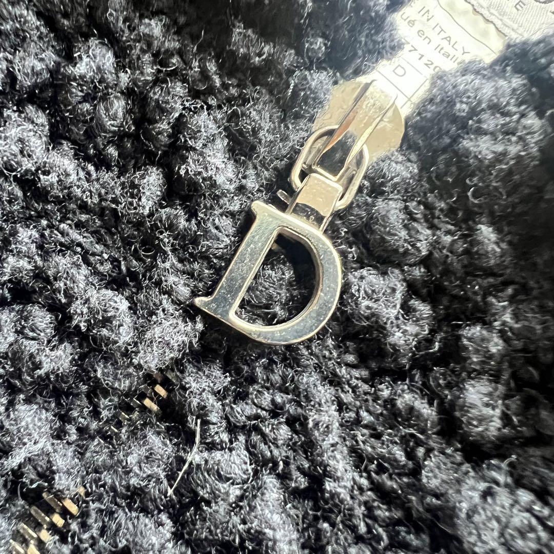 【良品】Christian Dior ジャケット ボア ブラック 襟 ジップ クリスチャンディオール
