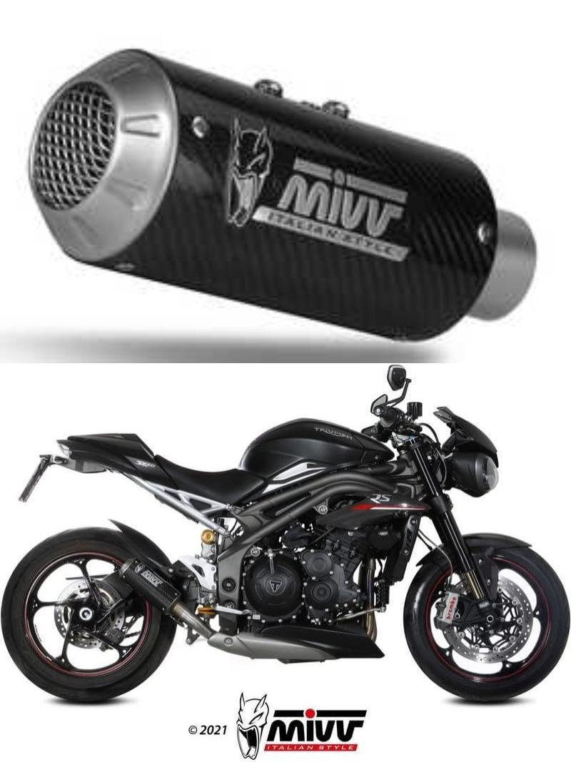 MiVV(ミヴ)スリップオンマフラー　トライアンフ　スピードトリプルR　定価86680円★新品 送料無料★TRIUMPH Speed Triple/R/S/RS　5579708_画像9