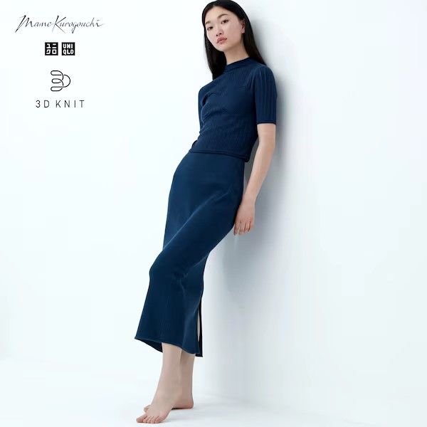 ユニクロ×マメクロゴウチUNIQLO Mame Kurogouchi 3D リブ ロング ユニクロ×マメクロゴウチUNIQLO Mame Kurogouchi 3D リブ ロング