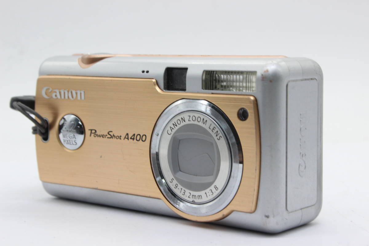 【返品保証】 【便利な単三電池で使用可】キャノン Canon PowerShot A400 オレンジ コンパクトデジタルカメラ s1461