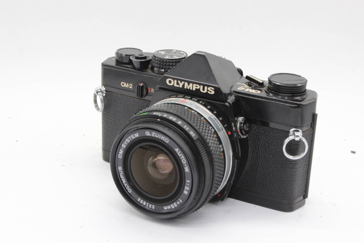 【訳あり品】 オリンパス Olympus OM-2 ブラック G.ZUIKO AUTO-W 35mm F2.8 ボディレンズセット s1516_画像1