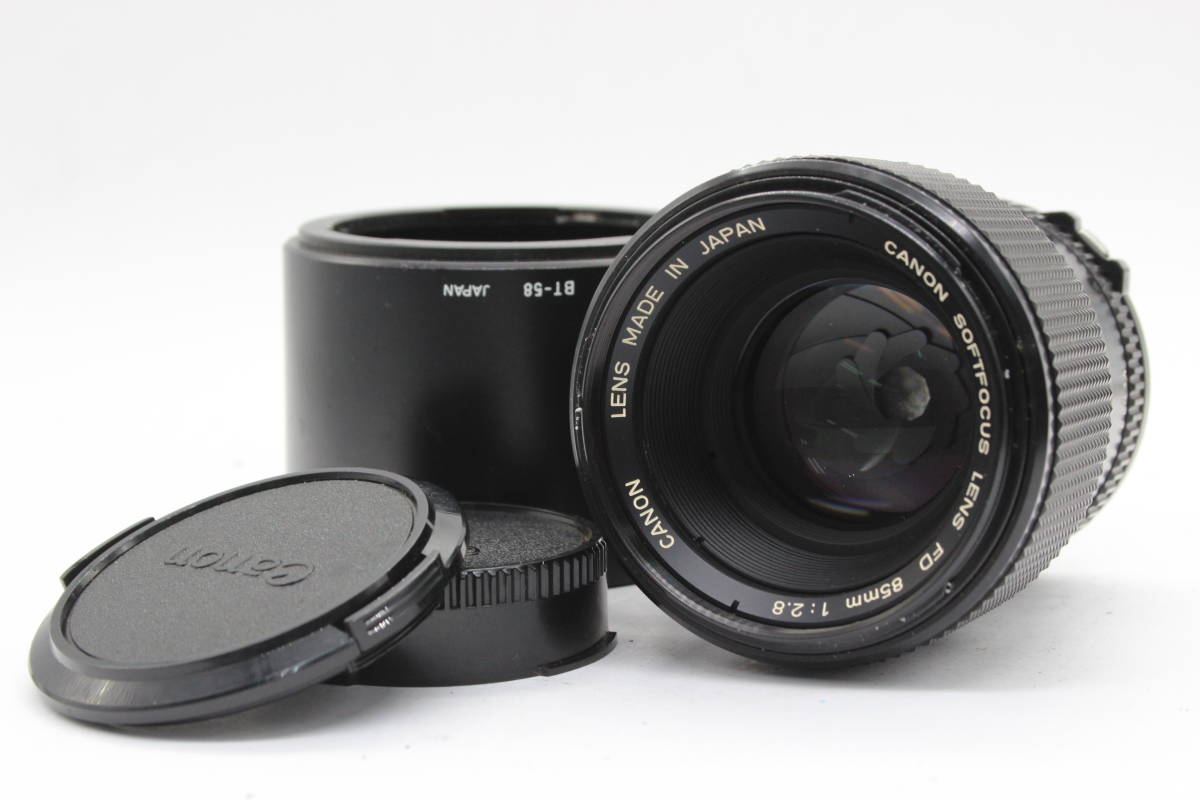 正式的 前後キャップ F2.8 85mm FD SOFTFOCUS Canon キャノン 【返品