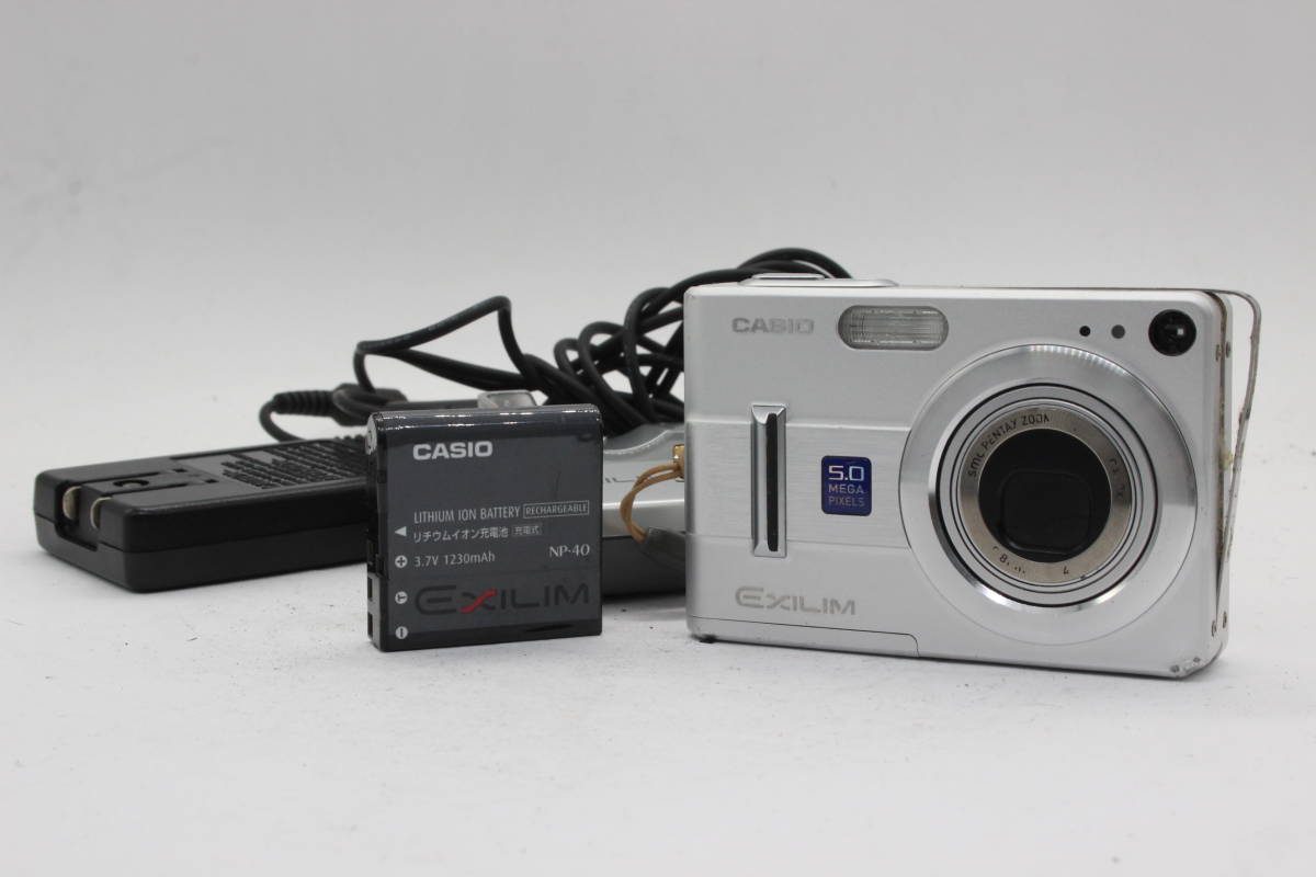 【返品保証】 カシオ Casio Exilim EX-Z55 3x バッテリー チャージャー付き コンパクトデジタルカメラ s1601_画像1