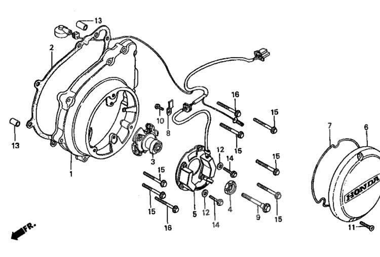 在庫あり CB750F ホンダ 純正 L カバー ガスケット RC04 CB900F CB1100F CB750K パルスカバー エンジンカバー クランクケースカバー【V】_画像2