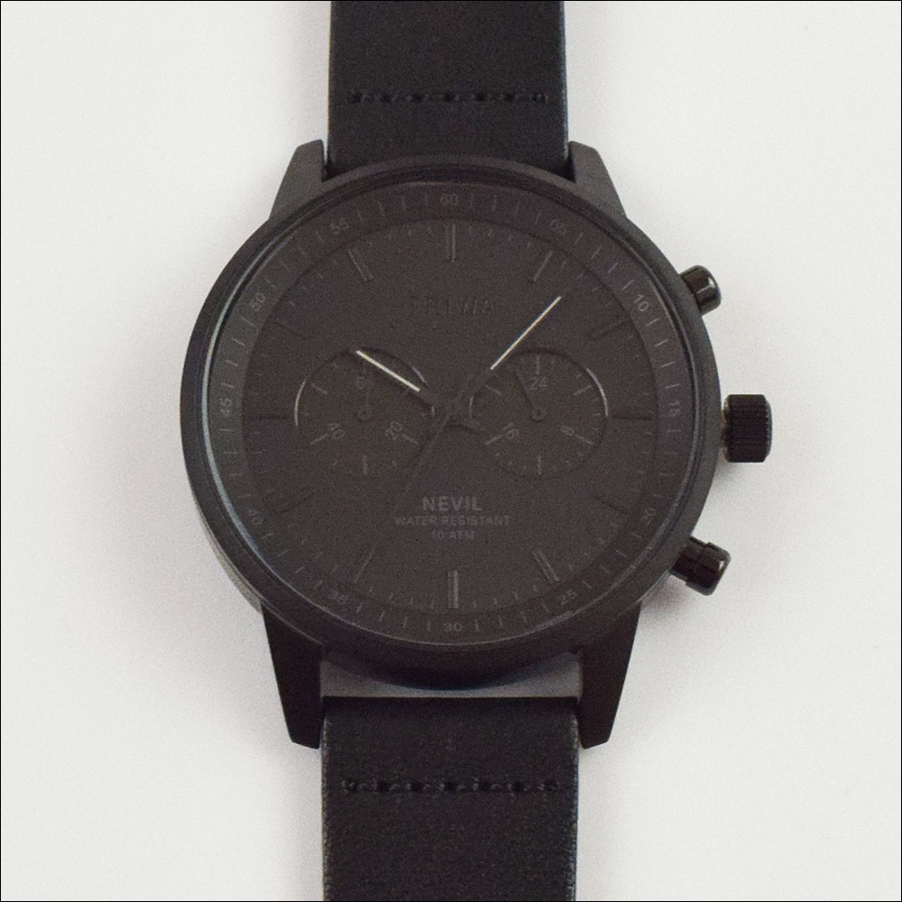 未使用 定価40,700円 TRIWA トリワ NIGHT NEVIL ナイト ネヴィル ネビル クロノグラフ 腕時計 42mm ブラック NEST127-CL010101P_画像4
