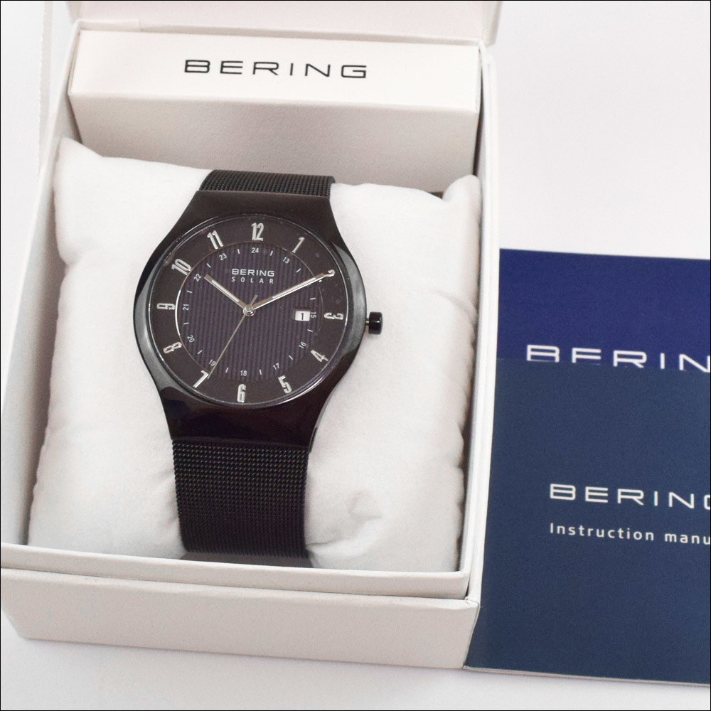 未使用 定価27,500円 BERING ベーリング SLIM SOLAR スリム ソーラー 腕時計 40mm 14640-222_画像1