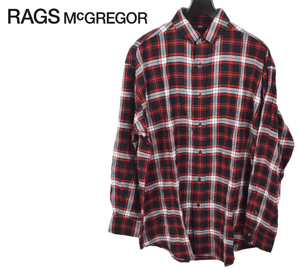 新品 Rags McGREGOR BIG CHECK R/C SHIRT S ビッグ チェック シャツ ラグスマックレガー 211178103-39