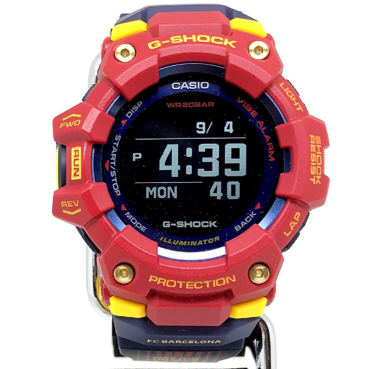 極美品 G-SHOCK ジーショック CASIO カシオ 腕時計 GBD-100BAR-4JR G-SQUAD Gスクワッド バルセロナ コラボ ダブルネーム 【ITYFBFPF5VUY】_画像1