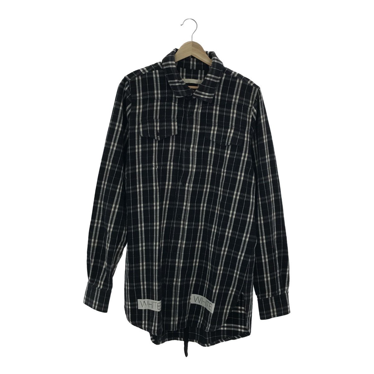人気の新作 OFF WHITE OC ホワイト ブラック メンズ 長袖シャツ