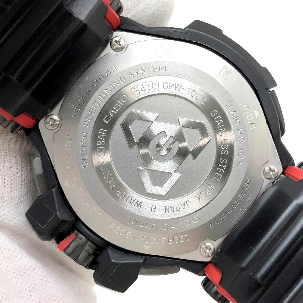  used G-SHOCKji- shock ASIO Casio wristwatch GPW-1000RD-4A gravity master Rescue red radio wave solar [IT6WQX0N766W]