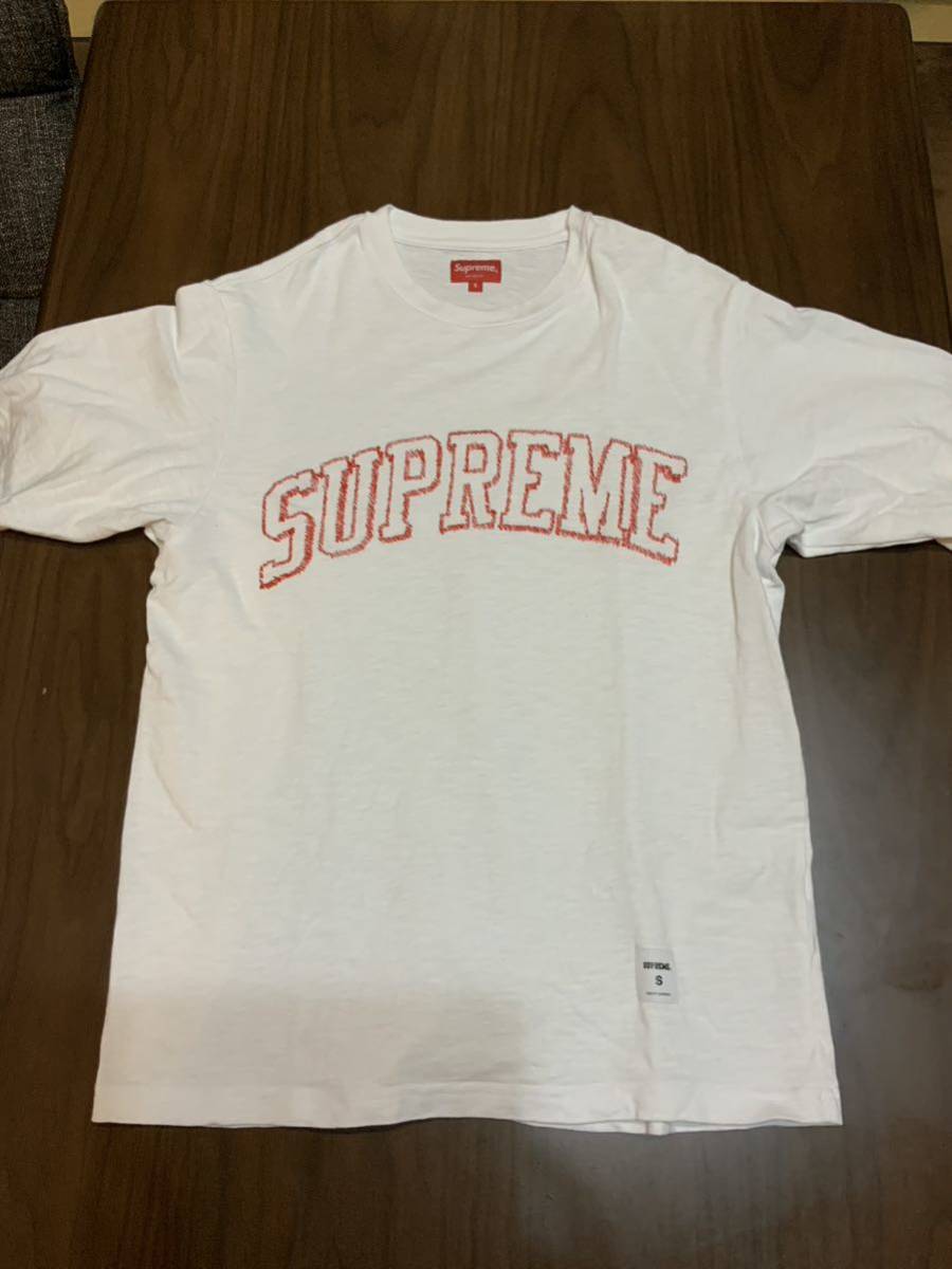 Supreme Sketch Embroidered S/S Top White 23SS 希少Sサイズ シュプリーム　スケッチエンブロイダードトップ_画像1