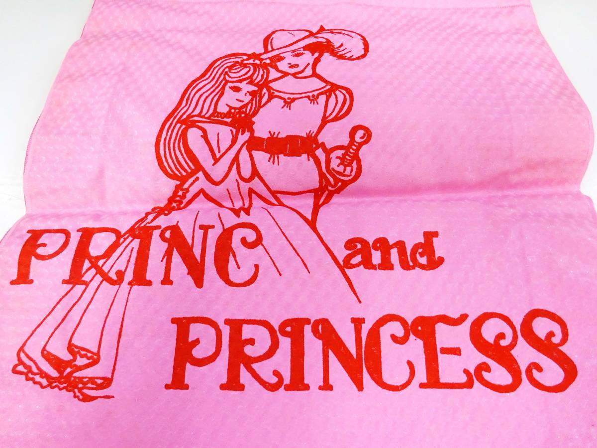 ◆(KZ) 昭和レトロ PRINCE and PRINCESS ピンク ビニール バッグ ヴィンテージ レトロ雑貨 女の子 おしゃれ _画像3