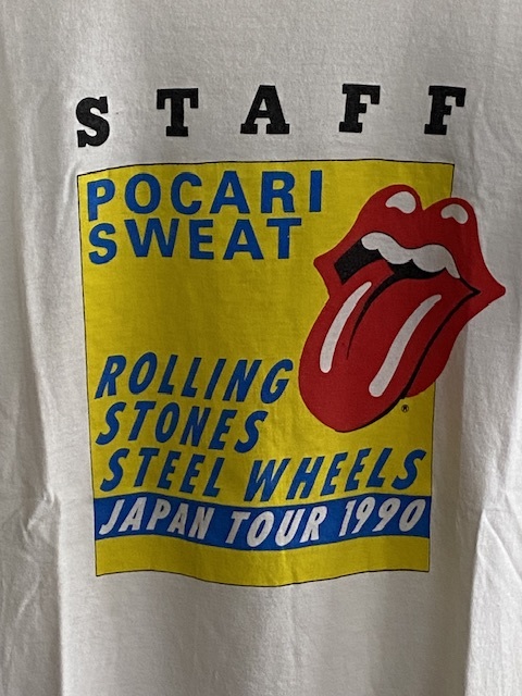 ローリング・ストーンズ/Rolling Stones 1990年 日本公演 スタッフTシャツ　ポカリスウェット_画像2