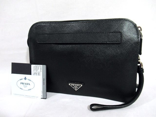 ◇超美品◇PRADA プラダ*本革*クラッチバッグ*SAFFIANO TRAVEL