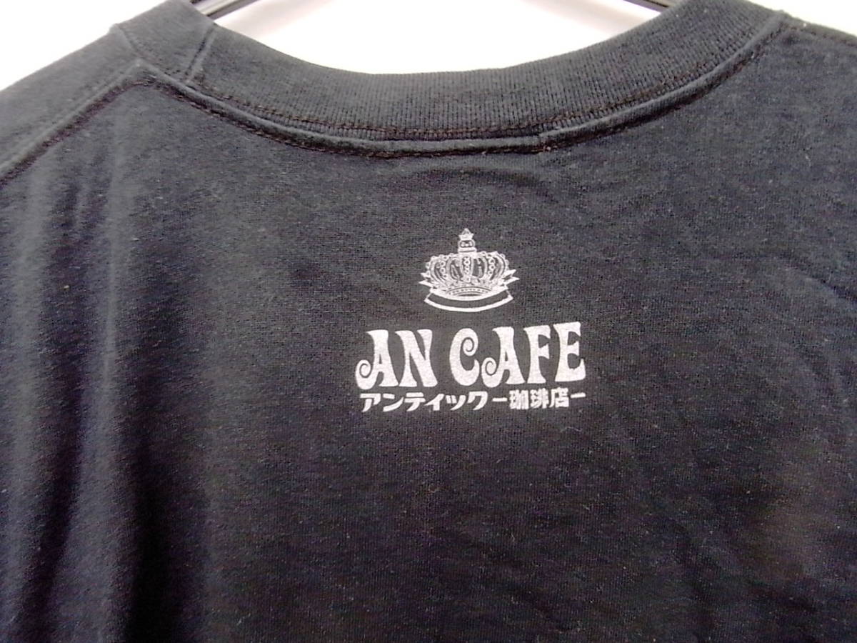 AN CAFE anti  Koo .. магазин - Live футболка чёрный * серебряный M38/40 размер для мужчин и женщин 02