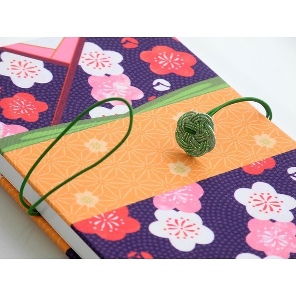  kimono design. .. seal .{ purple ground * plum pattern }