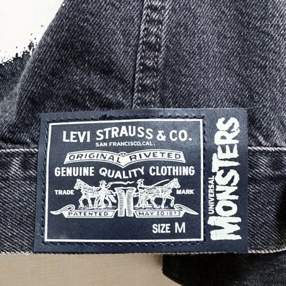 Levi's x Universal Monsters デニムトラッカージャケット ◆美品 ブラック デニムジャケット リーバイス