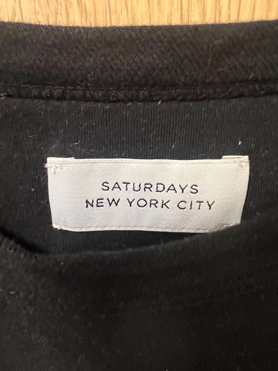 美品☆SATURDAYS NEW YORK CITY 半袖Tシャツ　黒　メンズ　S