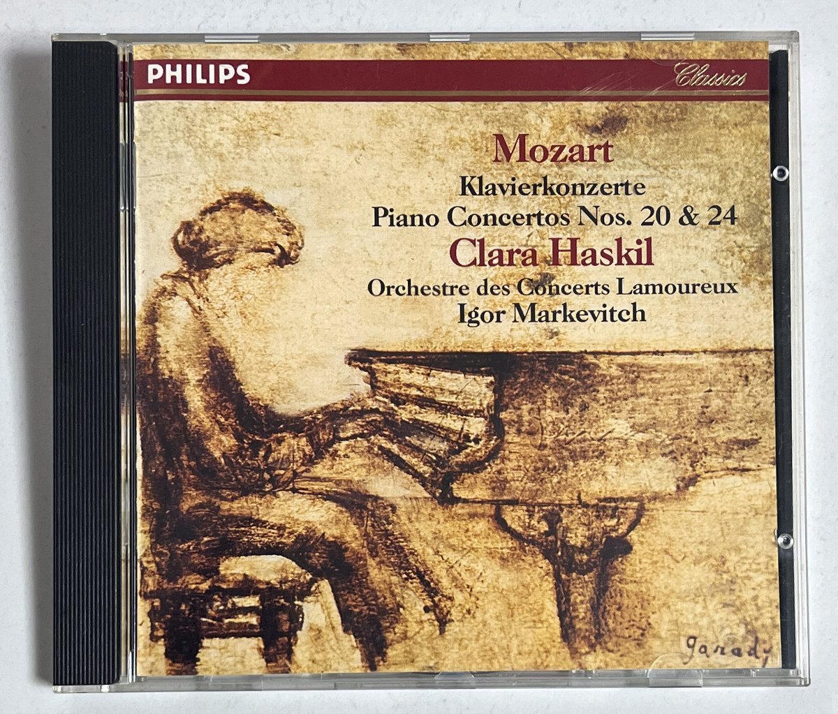 CD 西独盤 ハスキル モーツァルト ピアノ協奏曲第20番、第24番 W.GERMANY BY POLYGRAMの画像1