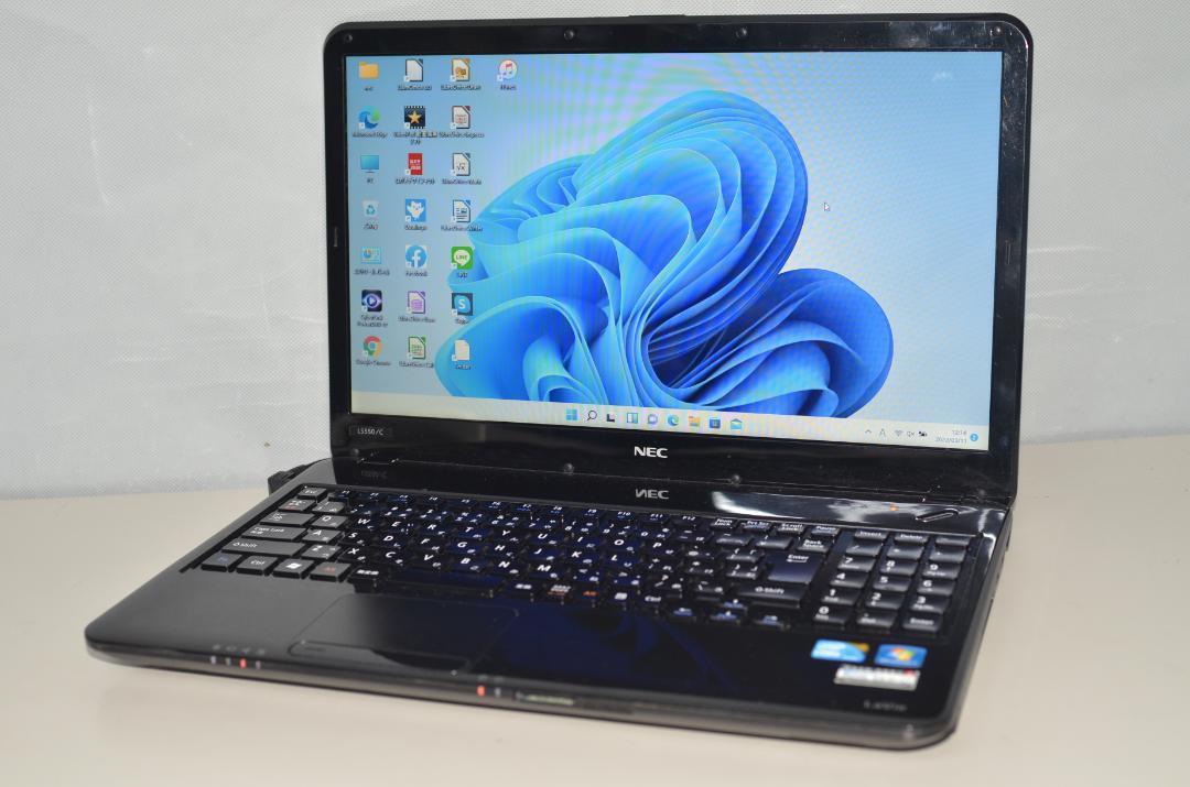 中古ノートパソコン Windows11+office 大容量HDD750GB NEC LS550/C core i5/メモリ4GB/15.6インチ/DVDマルチ/無線内蔵/便利なソフト