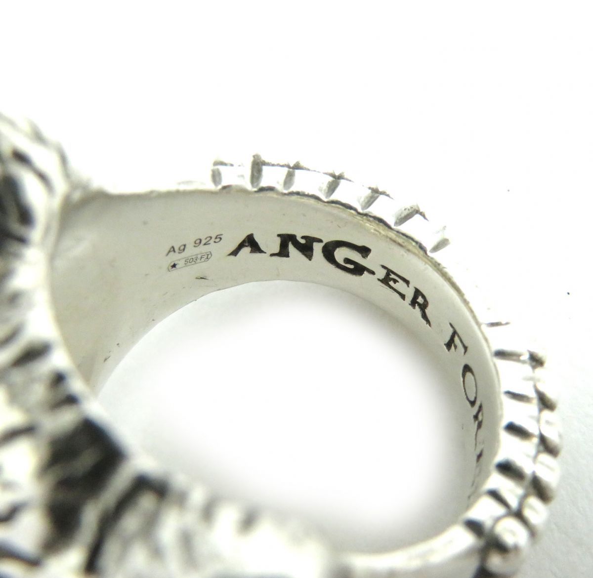 充実の品 美品△グッチ ANGER 重量16.5g 11号 シルバー リング/指輪