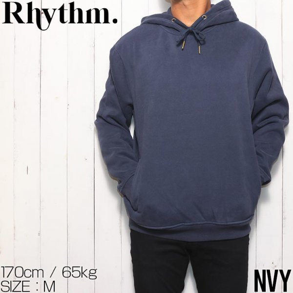 【送料無料】フーディ プルオーバーパーカー Rhythm リズム CLASSIC FLEECE FOOD CL22M-FL01　NVY　　 XLサイズ_画像1