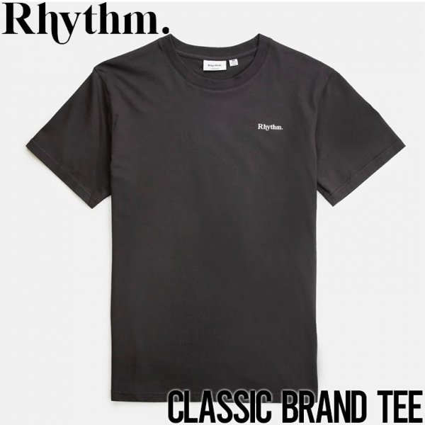 [クリックポスト対応] 半袖Tシャツ Rhythm リズム CLASSIC BRAND S/S TEE CL21M-PT09 Vintage Black Lサイズ_画像1