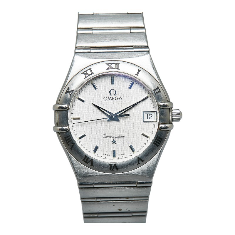 オメガ コンステレーション 腕時計 クオーツ ホワイト文字盤 ステンレススチール メンズ OMEGA 【中古】