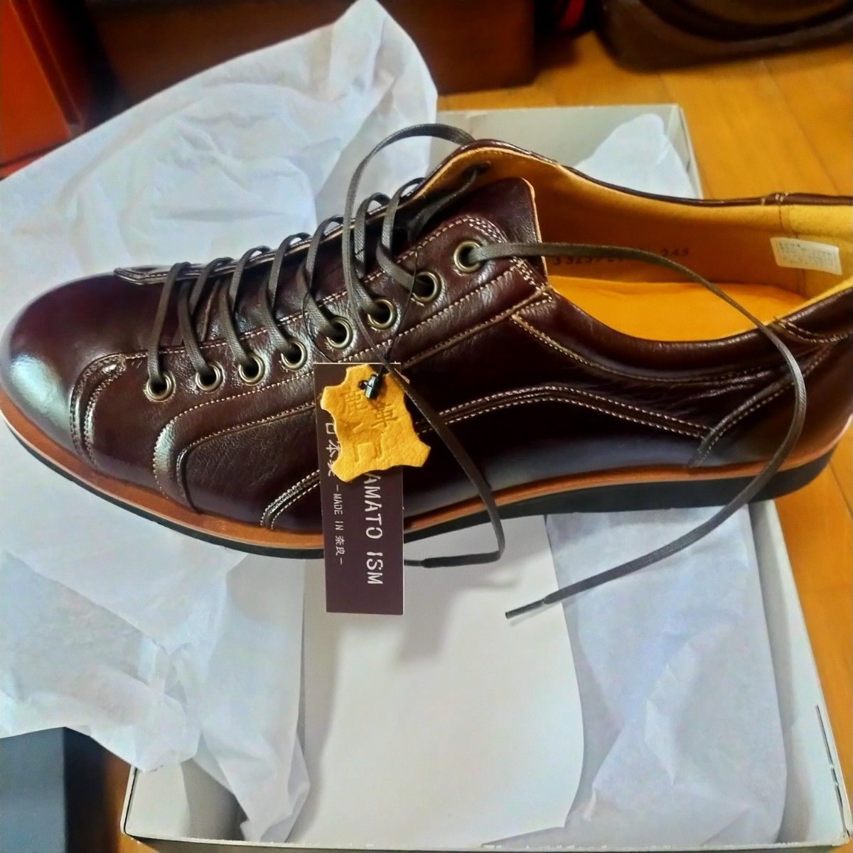 ヤマトイズム 紳士靴 革靴 メンズ カジュアルシューズ 本革 日本製 軽量 クッション 鹿革 通気性サイズ24.5