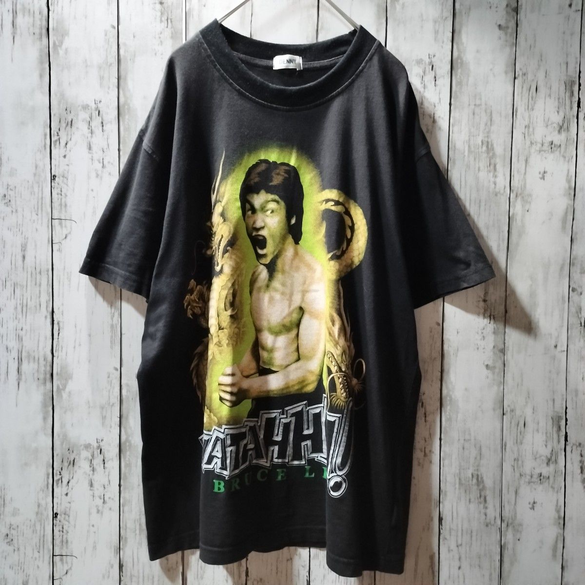 ブルース・リー　ドラゴン　シネマTシャツ　ビッグプリント　古着