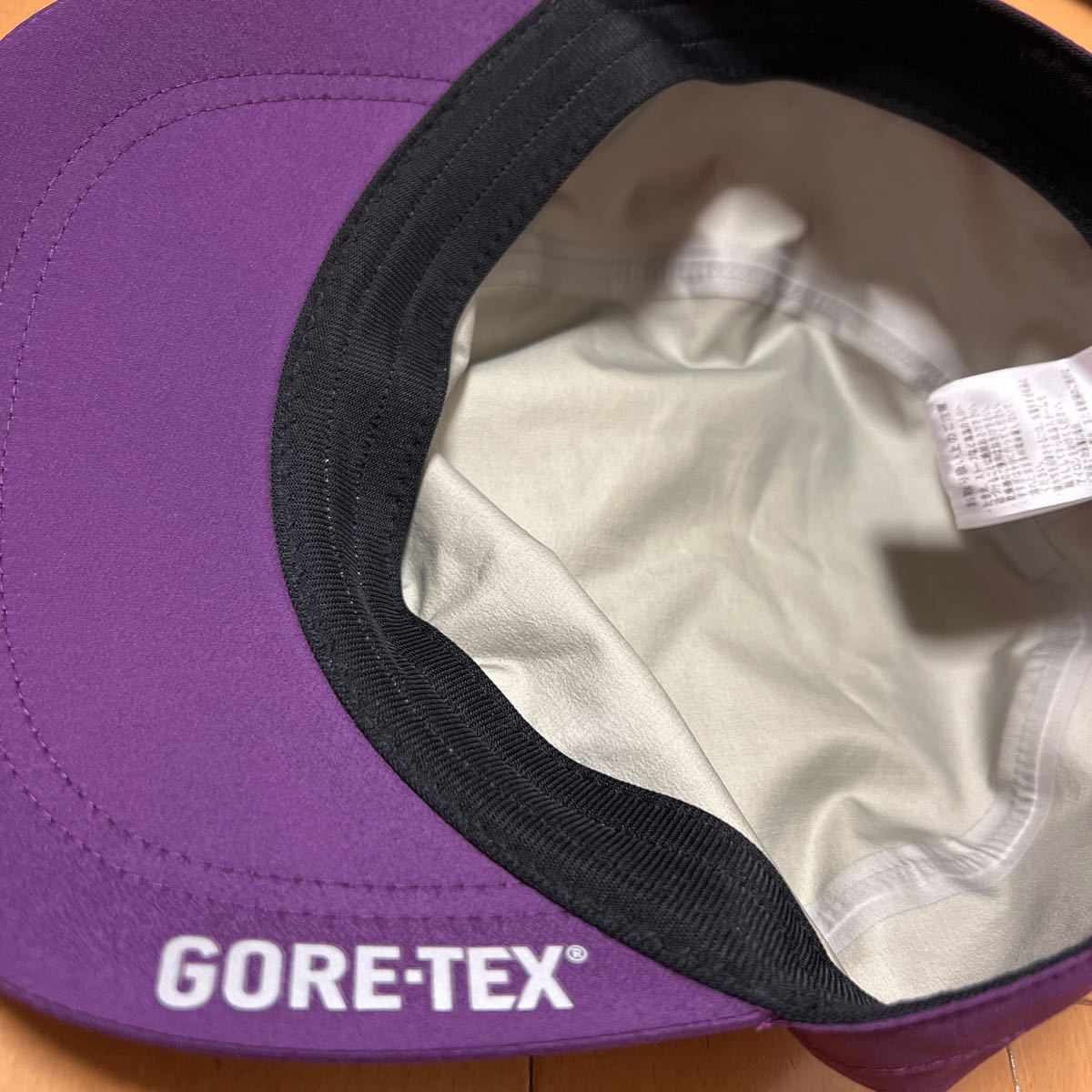 極美品　Lowealpine ロウアルパイン VENTURE GTX WORK CAP ゴアテックス60センチ　パープル防水　帽子　キャップ　登山　GORE-TEX LSA13011_画像10