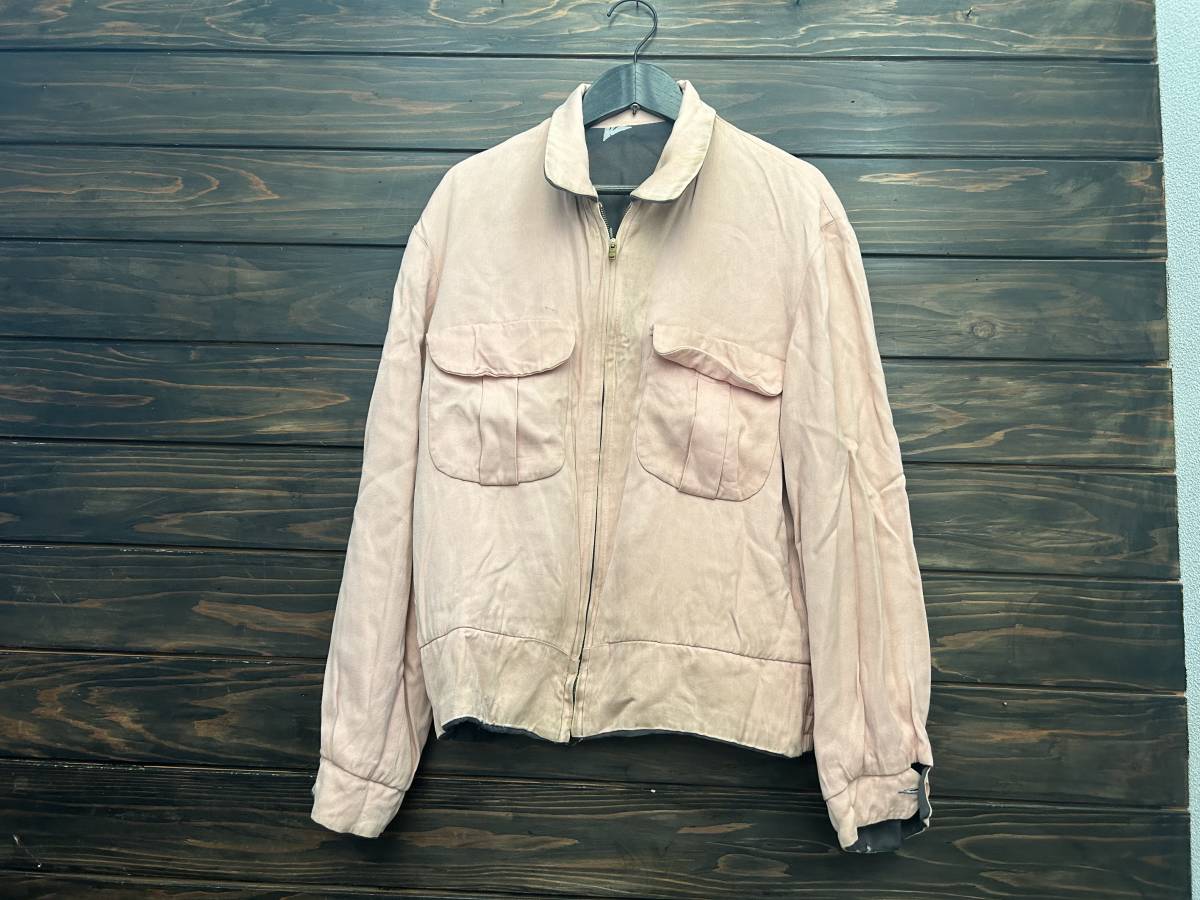 ◇◇50s vintage ギャバジャン サンダーバード グレー×ピンク ◇◇50s vintage ギャバジャン サンダーバード グレー×ピンク