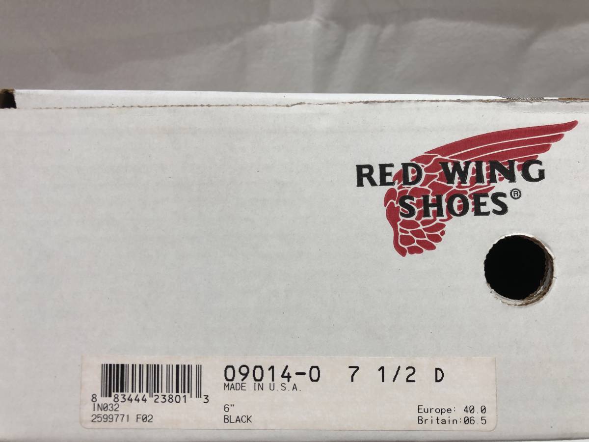 RED WING レッドウィング　9014 ベックマン　7 1/2D(約25.5㎝)　ブラック　箱付き_画像10
