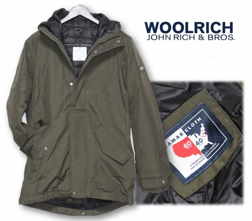  原文:別注！106,920円新品【WOOLRICH ウールリッチ】フード付き中綿ジャケット付き コート M【老舗ブランドの至高の1着】セオリー