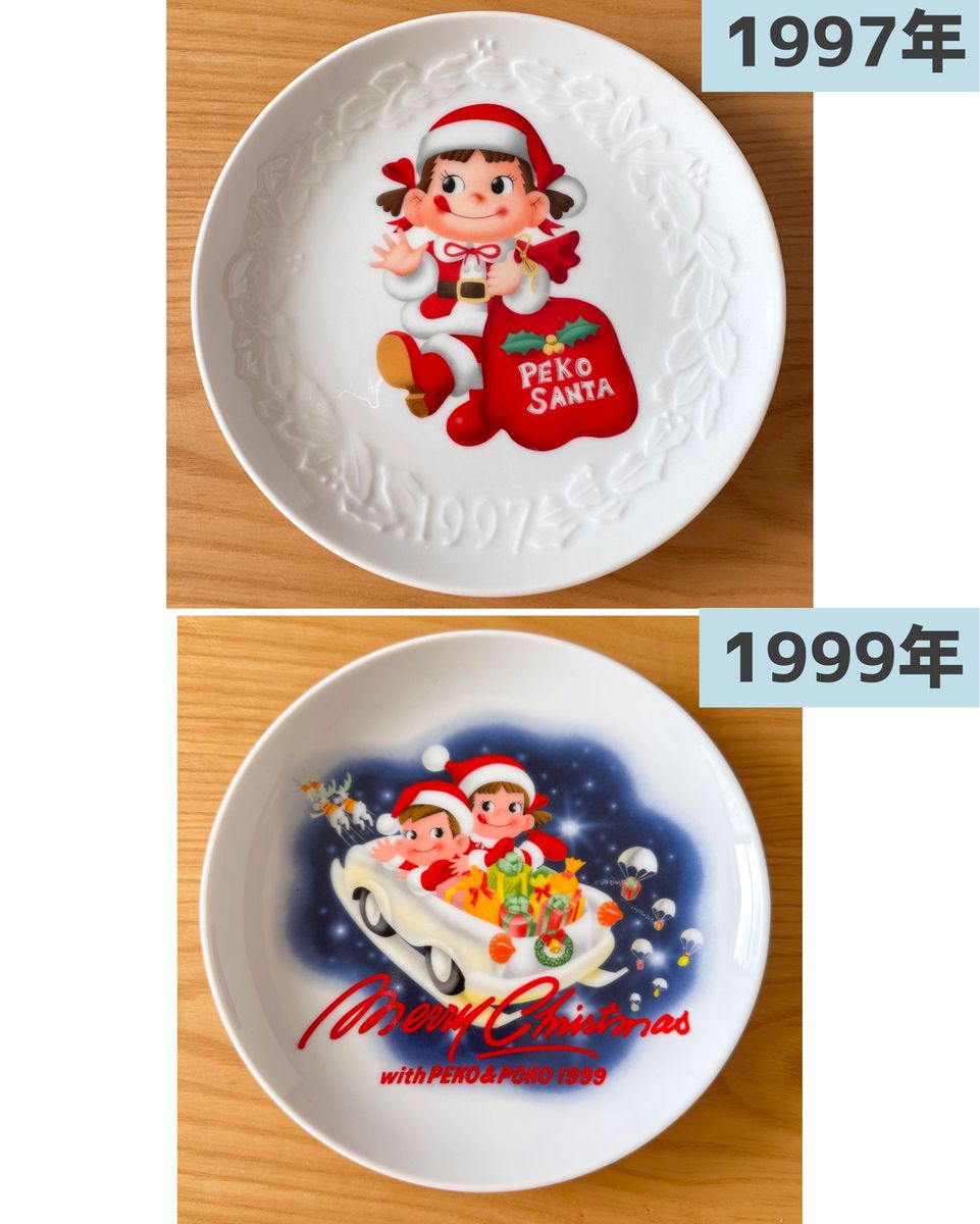 フジヤ FUJIYA 不二家 ペコちゃん クリスマス 絵皿 皿 プレート フジヤ FUJIYA 不二家 ペコちゃん クリスマス 絵皿 皿 プレート