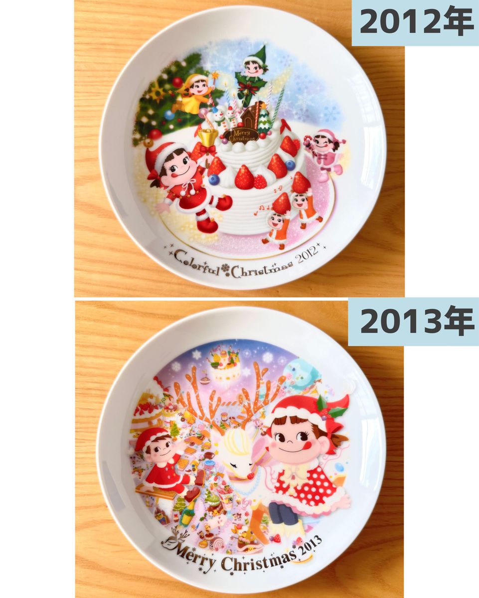 フジヤ FUJIYA 不二家 ペコちゃん クリスマス 絵皿 皿 プレート フジヤ FUJIYA 不二家 ペコちゃん クリスマス 絵皿 皿 プレート
