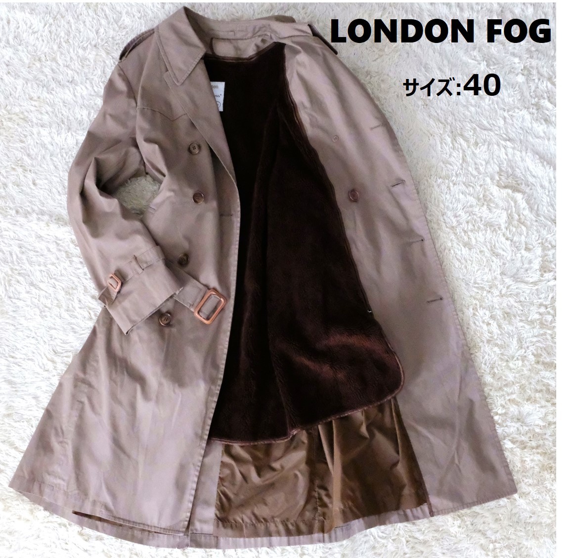 買い誠実 【美品】LONDONFOG ロンドンフォグ ライナー付 ベルト付