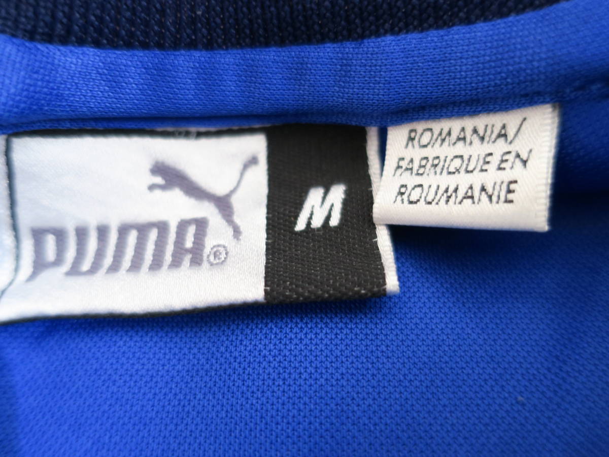 イタリア 代表 プラクティスシャツ トレーニングウェア ユニフォーム M プーマ PUMA ITALA ITALY サッカー 青 ブルー_画像3