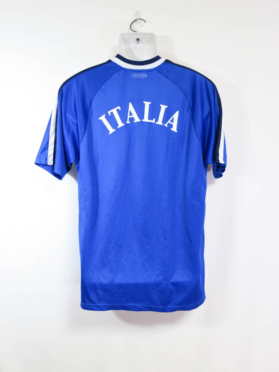 イタリア 代表 プラクティスシャツ トレーニングウェア ユニフォーム M プーマ PUMA ITALA ITALY サッカー 青 ブルー_画像2