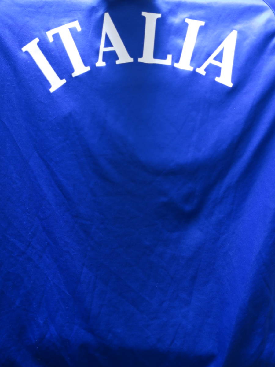 イタリア 代表 プラクティスシャツ トレーニングウェア ユニフォーム M プーマ PUMA ITALA ITALY サッカー 青 ブルー_画像6