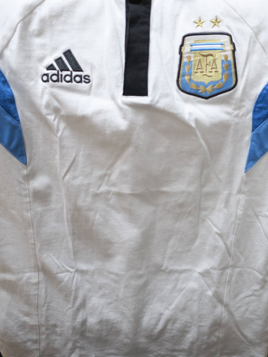 アルゼンチン 代表 ポロシャツ Tシャツ L アディダス ADIDAS Argentina プラクティスシャツ ユニフォーム トレーニングウェアの画像6