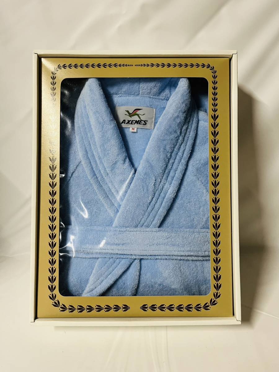 【カ0826-16】【1円】 SUN PLANT bath robe バスローブ 水色 Ｍサイズ 新品未使用 紳士用_画像2
