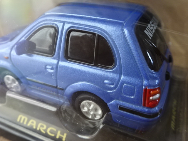  pull-back машина миникар Ниссан March голубой металлик цвет 2 поколения K11 type серия NISSAN MARCH pull back car Toy Miniature