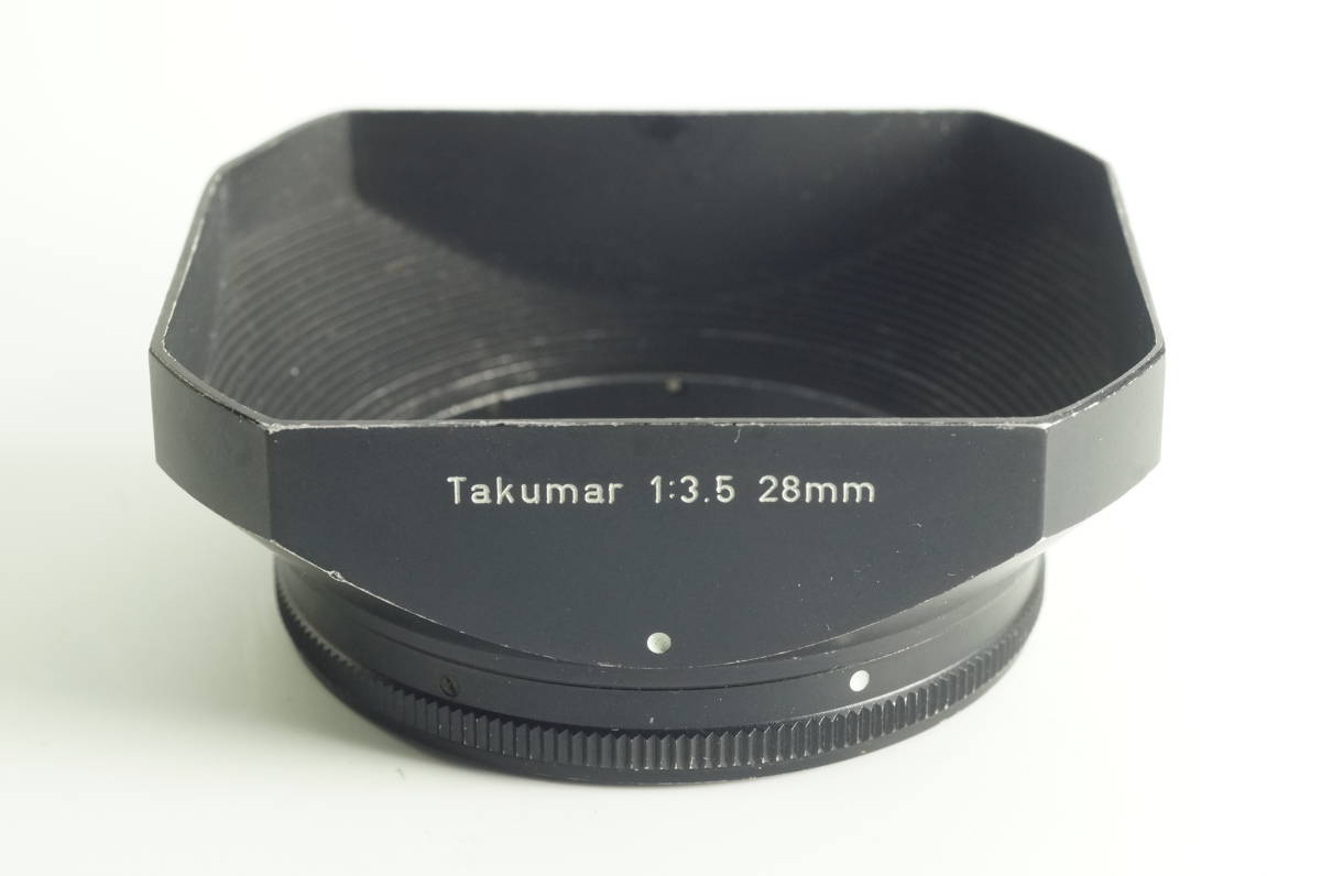 hiC-03★送料無料 美品★Super Takumar 28mm F3.5 SMC Takumar 28mm F3.5 ペンタックス 金属製角型レンズフード_画像4