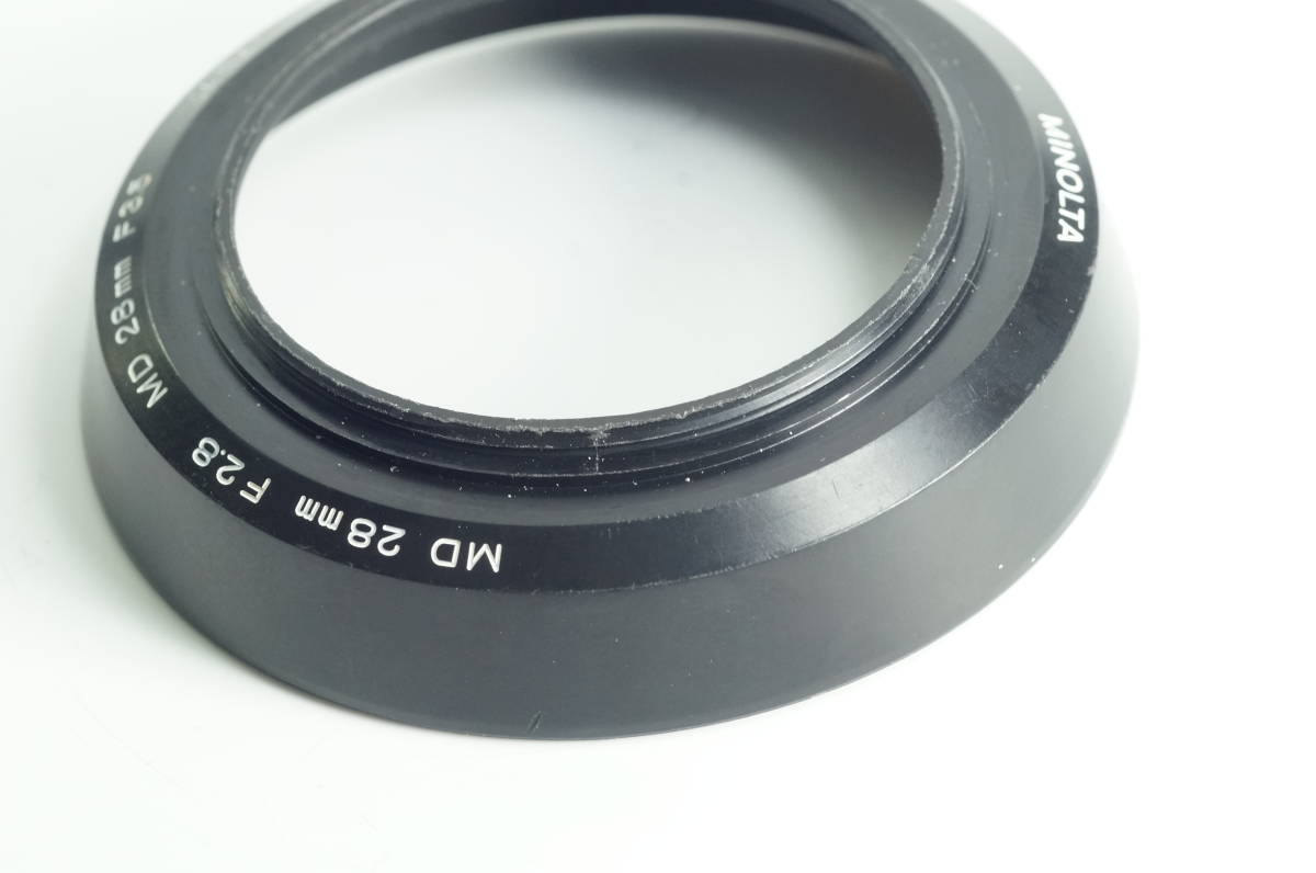 hiC-03★送料無料 並品★MINOLTA MD 28mm F2.8 MD 28mm F3.5 ミノルタ レンズフード_画像4