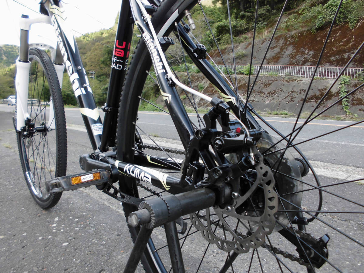 1円~Bianchi ディスク式 軽快MTB KUMA SHIMANO 24速 黒色 8357|代購幫
