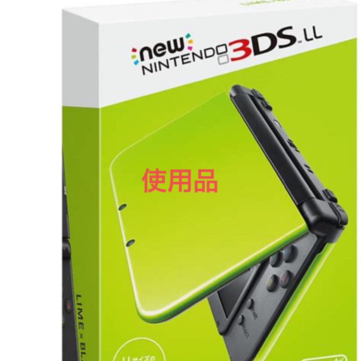 New 3DS LL ブラック ライム 本体・タッチペン・ゲオの充電器のみ SD