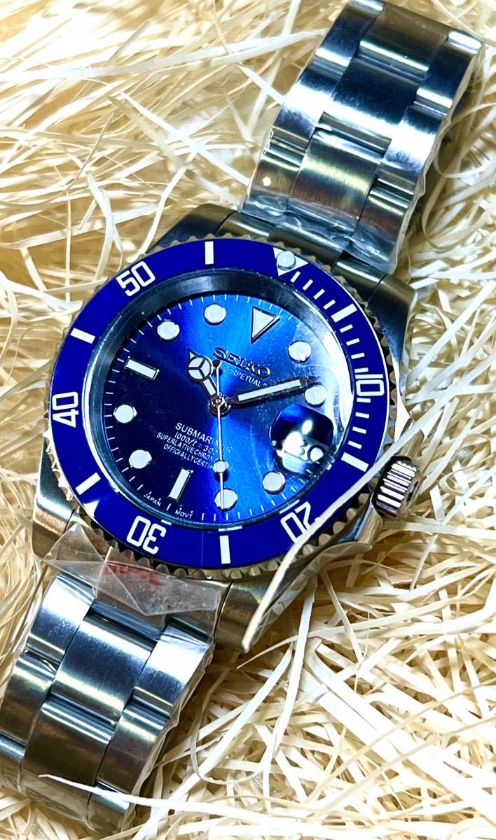 SEIKO MOD /カスタム / NH35搭載 /SUBMARINERオマージュ /ブルー SEIKO MOD /カスタム / NH35搭載 /SUBMARINERオマージュ /ブルー