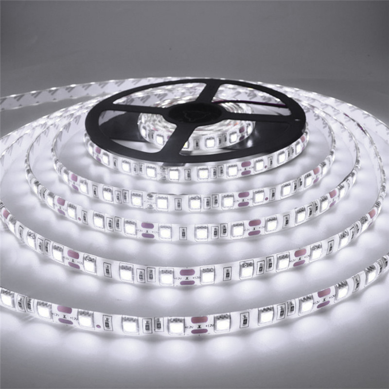 LED лента свет белый 12V 5m водонепроницаемый 5050SMD разрез возможно двусторонний лента имеется белая основа 300 полосный [ стоимость доставки 230 иен ]