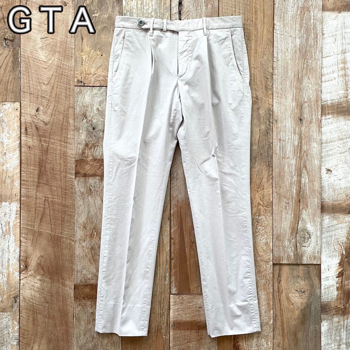 【美品】GTA ジーティーアー IL PANTALONE テーパード スラックス パンツ 44 ライトベージュ BEAMSF取扱_画像1